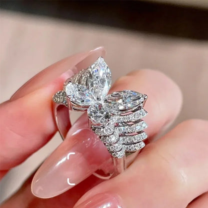Butterfly Diamond 18k Gold Ring