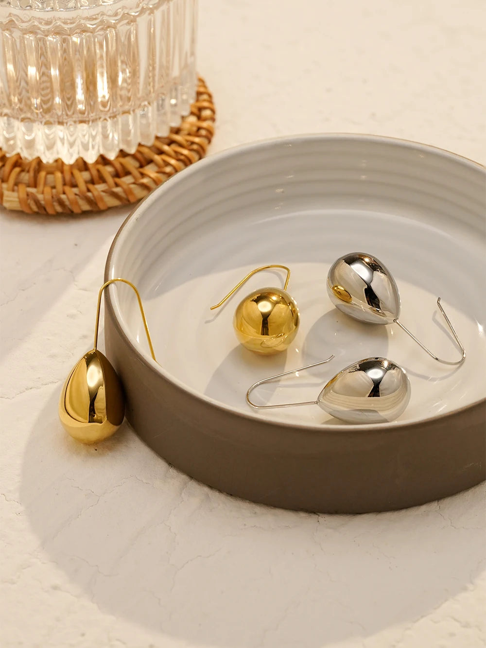 Hollow Rain Drop Delicate Earrings