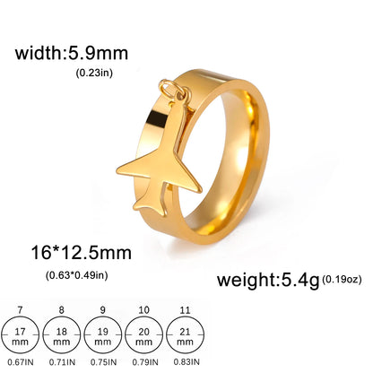 Minimalist Floral Stainless Steel Ring