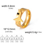 Minimalist Floral Stainless Steel Ring