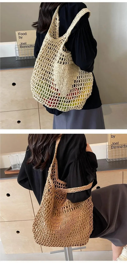 Large Format Rattan Designer Bag