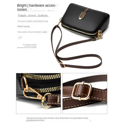 Designer Flap Cowhide Messenger Bag