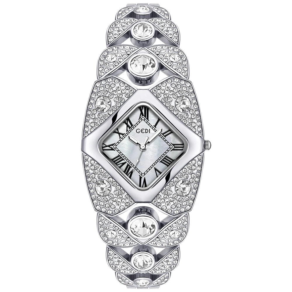 Roman Full Diamond Inlaid Watch