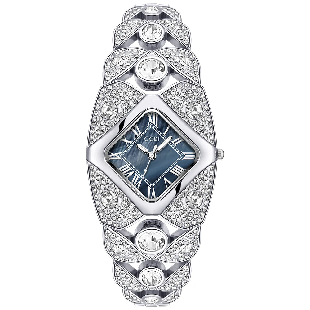 Roman Full Diamond Inlaid Watch
