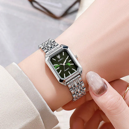 Rectangle Steel Band Quartz Watch