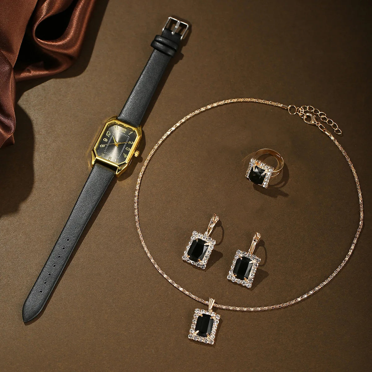 Square Quartz Minimalist Watch Suite