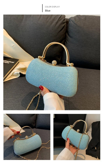 Sculpted Heart Metal Evening Clutch